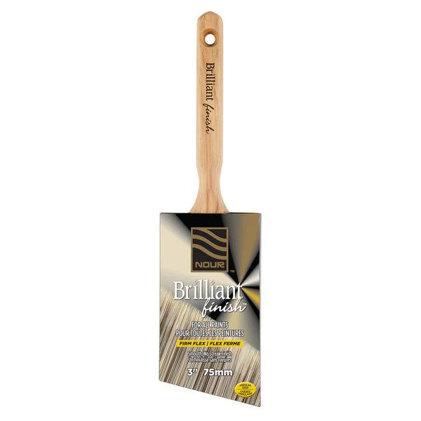 Nour Brilliant Finish Angular Brush 3" brush at Colour Land