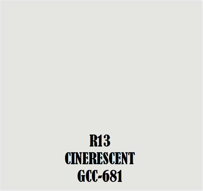 R13 GCC-681 Cinerescent 30 mL Tester colour sample at Colour Land