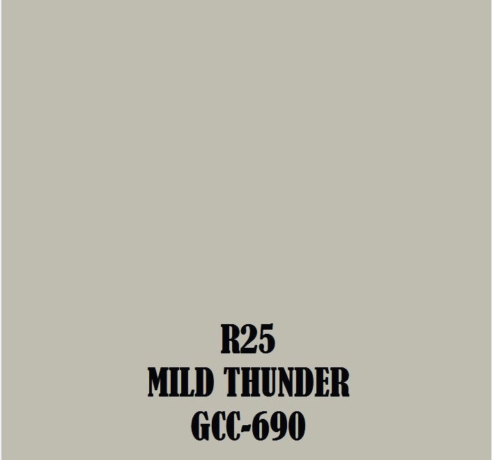 R25 GCC-690 Mild Thunder 30 mL Tester colour sample at Colour Land