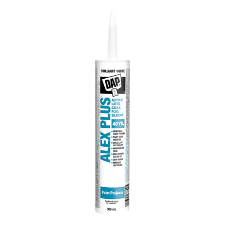 DAP ALEX PLUS ® All Purpose Acrylic Latex Caulk Plus Silicone 300 mL
