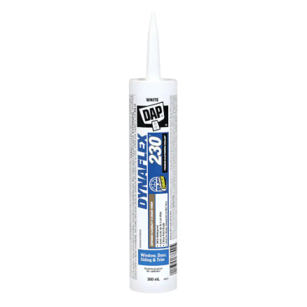 DAP DYNAFLEX 230 Premium 300 mL Indoor/Outdoor White Sealant caulking at Colour Land