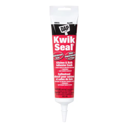 DAP KWIK SEAL Kitchen & Bath Adhesive Caulk White - 162 ml