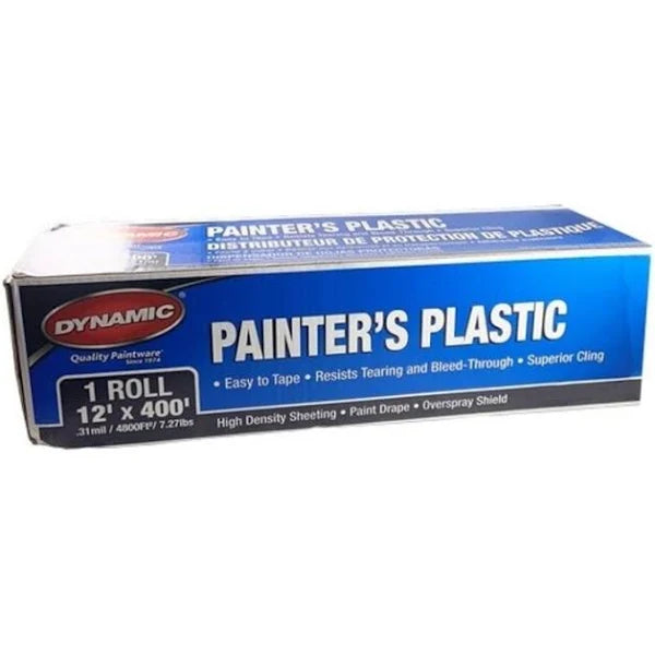 Dynamic High Density Painters Plastic, 12' x 400'