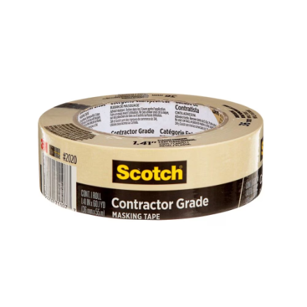 Scotch Contractor Grade Masking Tape, 1.41 in x 60.1 yd (36 mm x 55 m) tape at Colour Land