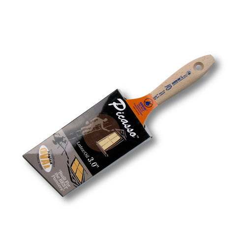 Picasso Angled Oval Paint Brush Beaver Tail handle 3 brush at Colour Land