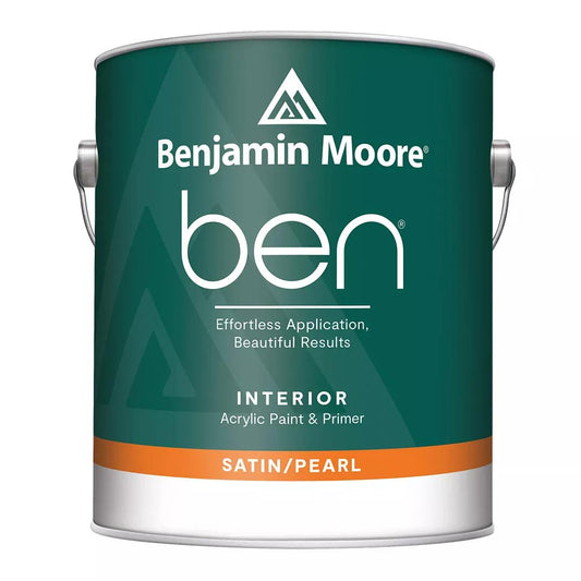 Benjamin Moore ben Interior Paint, satin pearl F628