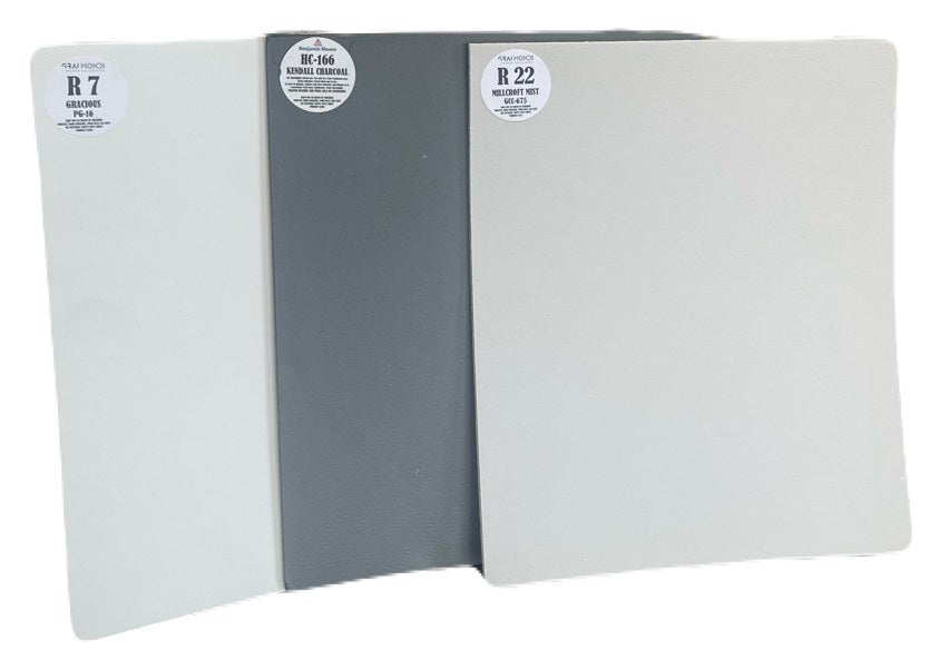 Colour Land 10 x 12 inch painted colour boards in Benjamin Moore eggshell paint
