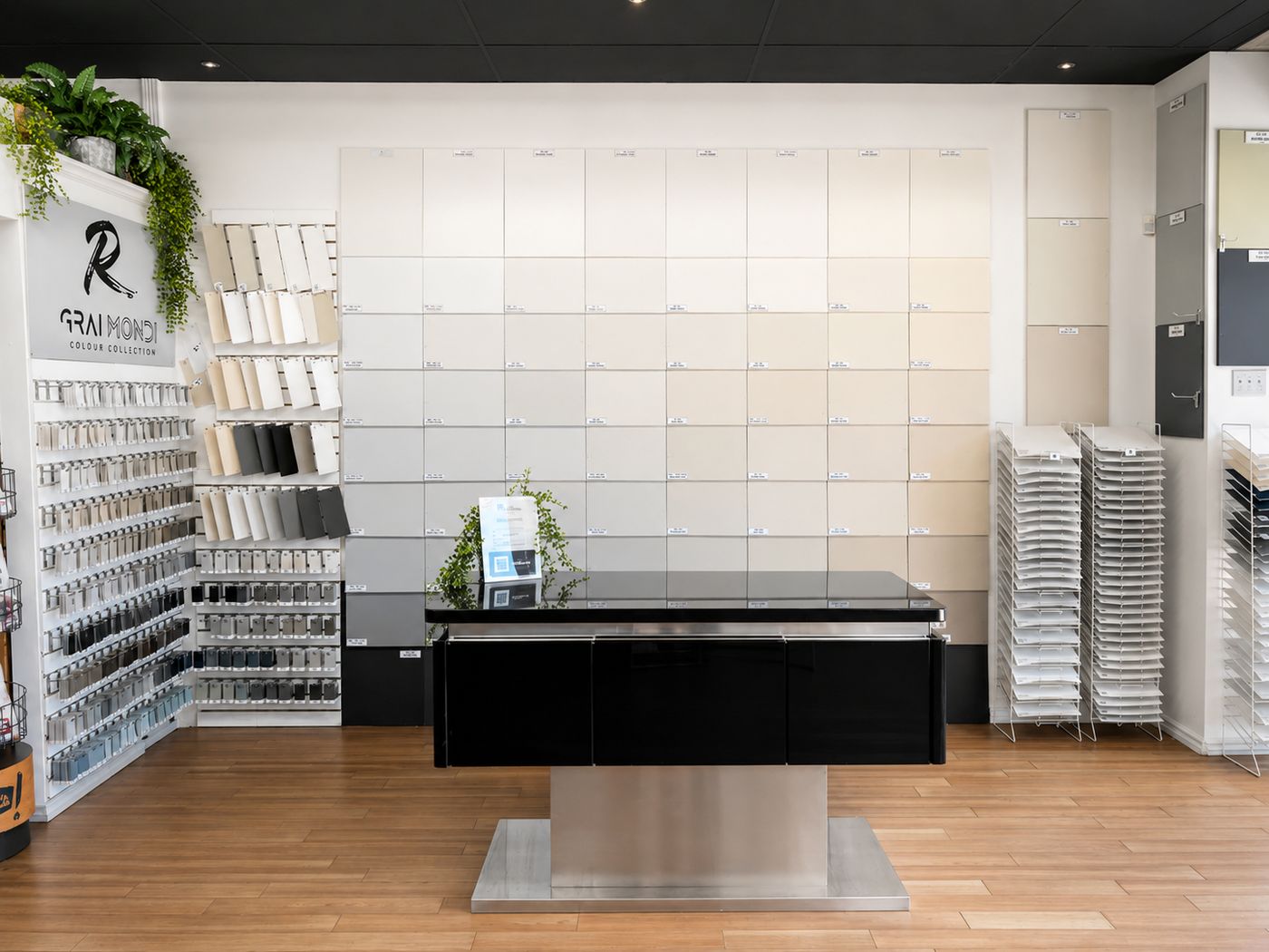The Graimondi Colour Collection studio and consultation area at Colour Land Paint in Burlington, Ontario